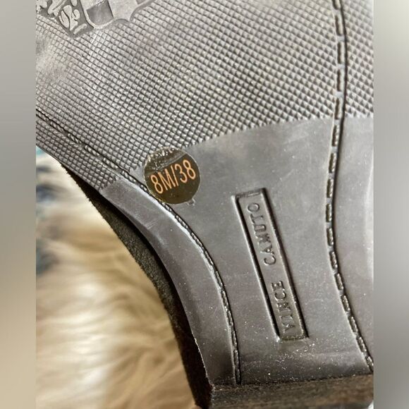 Vince Camuto Cinza Suede Ankle Boots Olive 8 - Picture 8 of 8